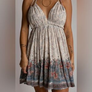 Storia Boho Romantic Core Multicolour Halter Mini Dress Size Small